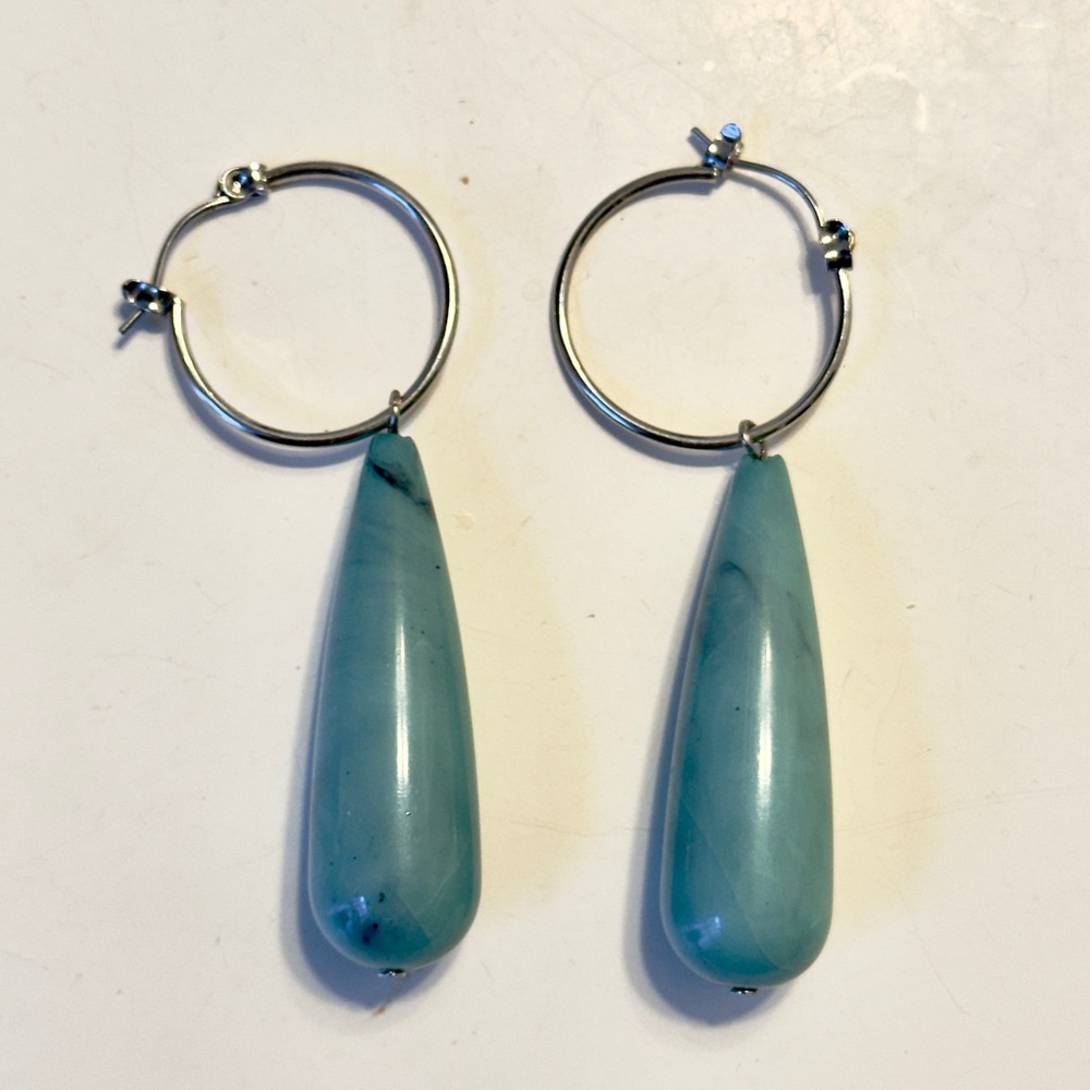 Everri drop hoop earrings